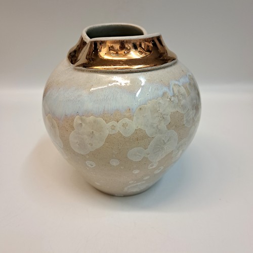 JP-026 Vase, White Crystalline 18KG $260 at Hunter Wolff Gallery